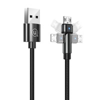 Дата кабель USAMS US-SJ478 U60 Rotatable USB to MicroUSB (1m)