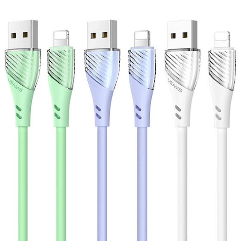 

Дата кабель Usams US-SJ493 U65 Liquid Silicone USB to Lightning 3A 1m