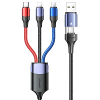Дата кабель Usams US-SJ549 U71 USB + Type-C to Triple Head 3in1 (1.2m)