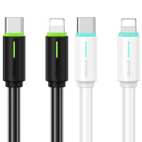 Дата кабель Usams US-SJ735 Bicolor Charging YR Ser. Type-C to Lightning 30W (1m)