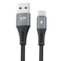 Дата кабель Veron NC09 Nylon USB to Type-C 3A (0.25m)