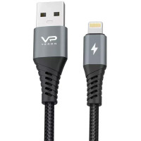 Дата кабель Veron NL09 Nylon USB to Lightning 2.4A (0.25m)