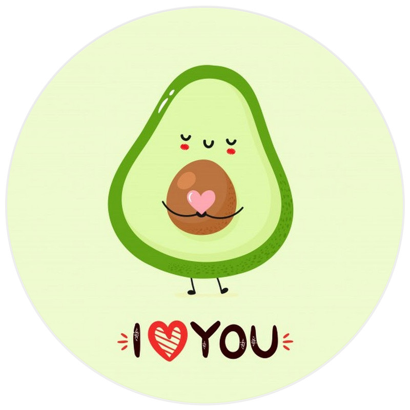 

Держатель для телефона Glass Logo Avocado i love you (180789)