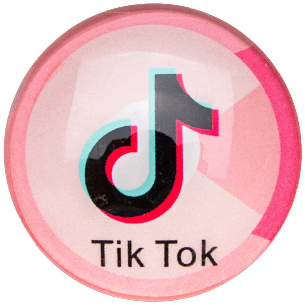 

Держатель для телефона Glass Logo TikTok / Розовый (163041)