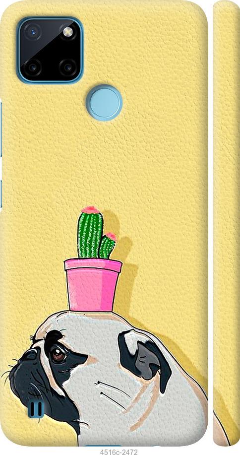 

Чохол на Realme C25Y Мопс з кактусом