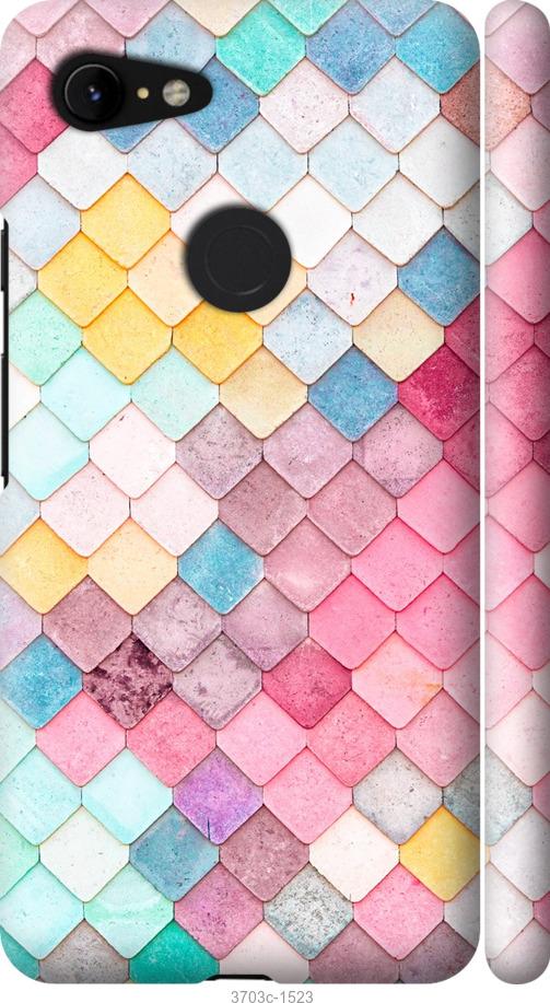 

Чехол на Google Pixel 3 XL Красочная черепица