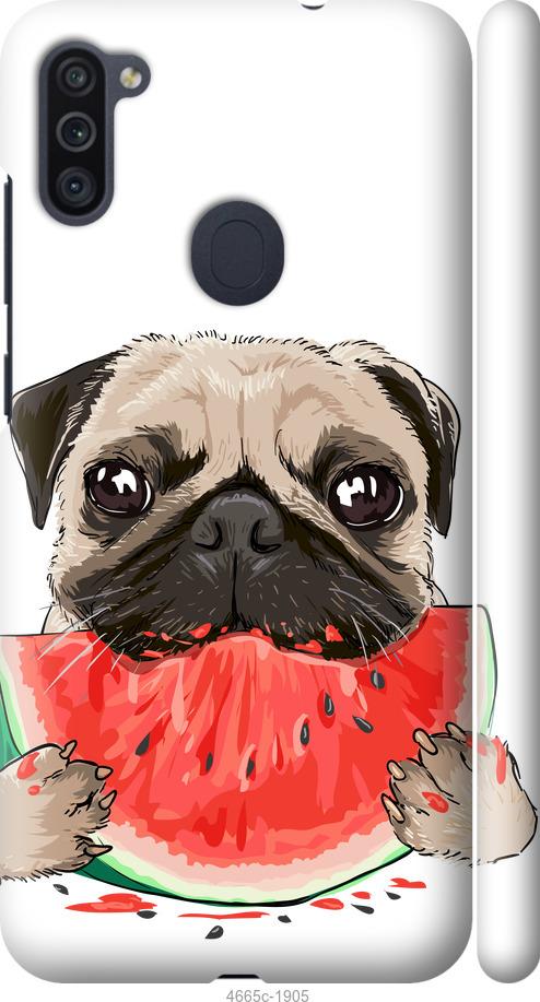 

Чехол на Samsung Galaxy M11 M115F Мопс и арбуз