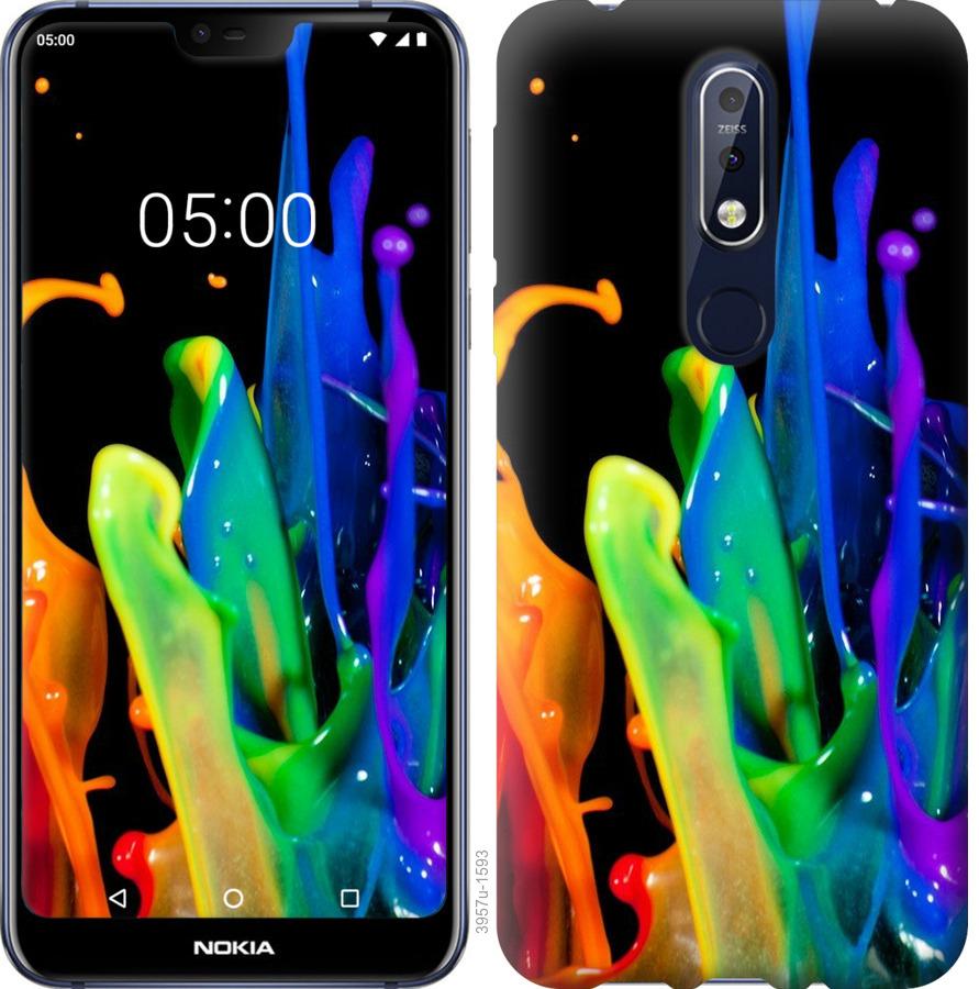 

Чохол на Nokia 7.1 бризки фарби