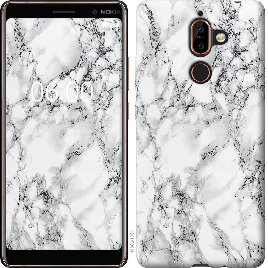 

Чохол на Nokia 7 Plus мармур білий