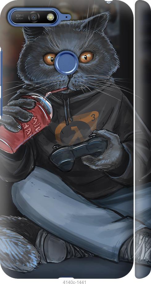 

Чехол на Huawei Y6 Prime 2018 gamer cat