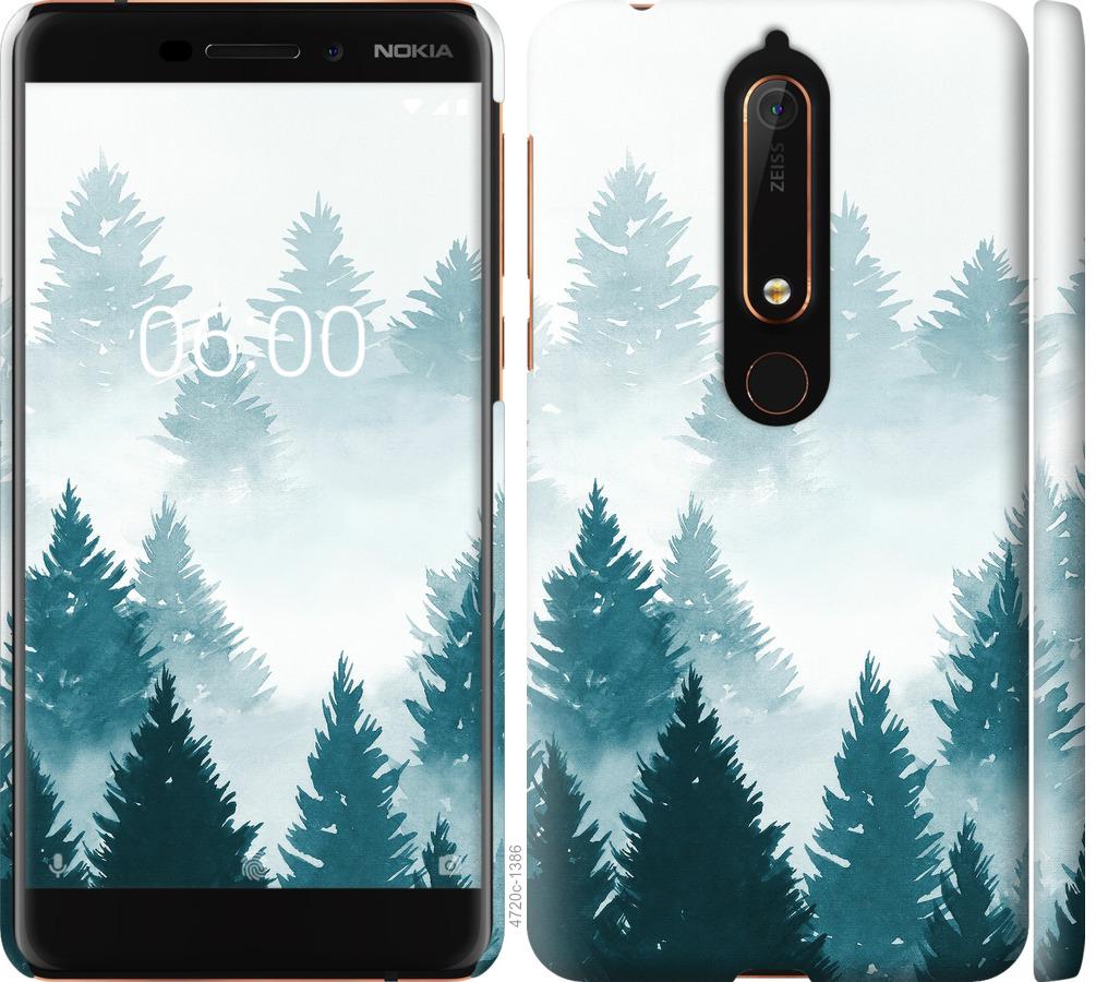 

Чохол на Nokia 6 2018 Акварельні Ялинки