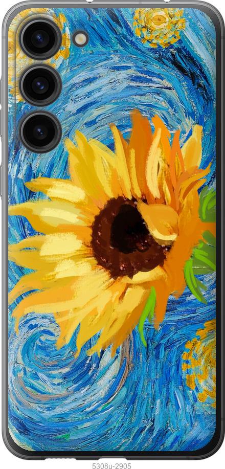 Чохол на Samsung Galaxy S23 Plus Квіти жовто-блакитні