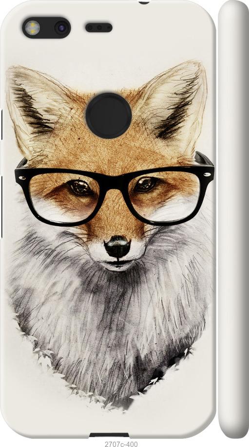 

Чехол на Google Pixel Лис в очках