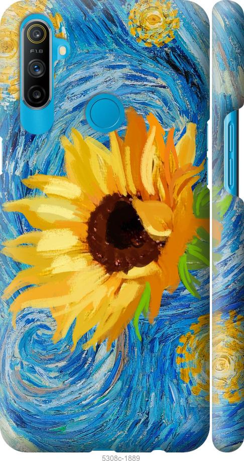 

Чохол на Realme C3 Квіти жовто-блакитні