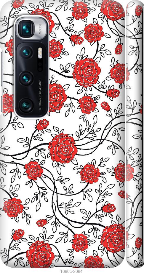 

Чохол на Xiaomi Mi 10 Ultra Червоні троянди на білому тлі