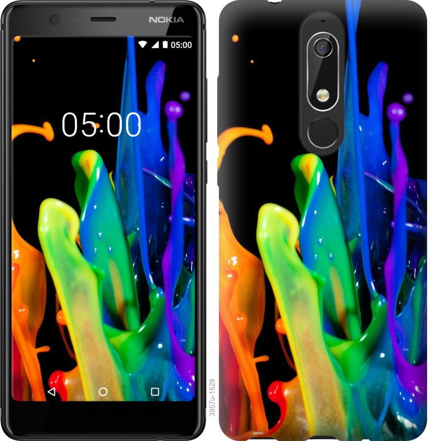 

Чохол на Nokia 5.1 бризки фарби