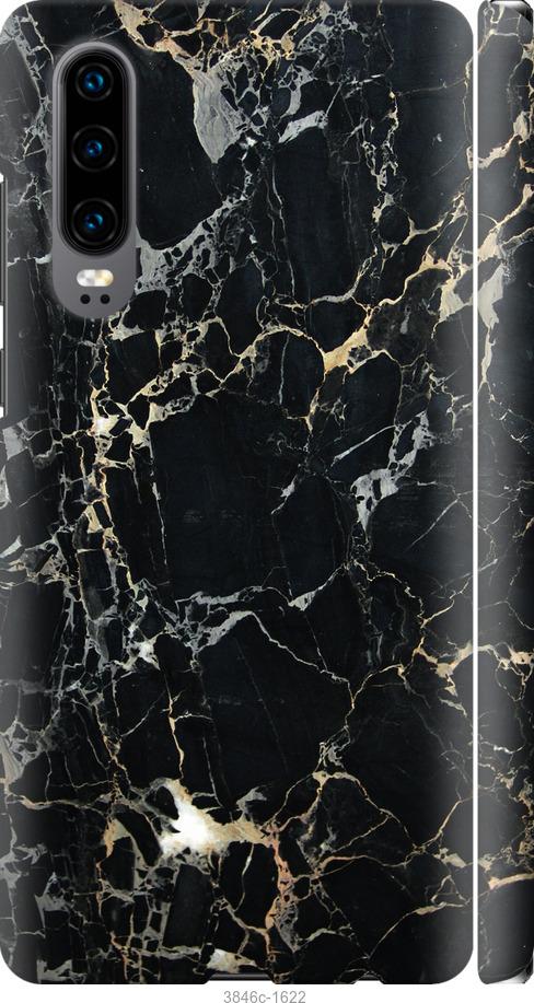 

Чехол на Huawei P30 Черный мрамор