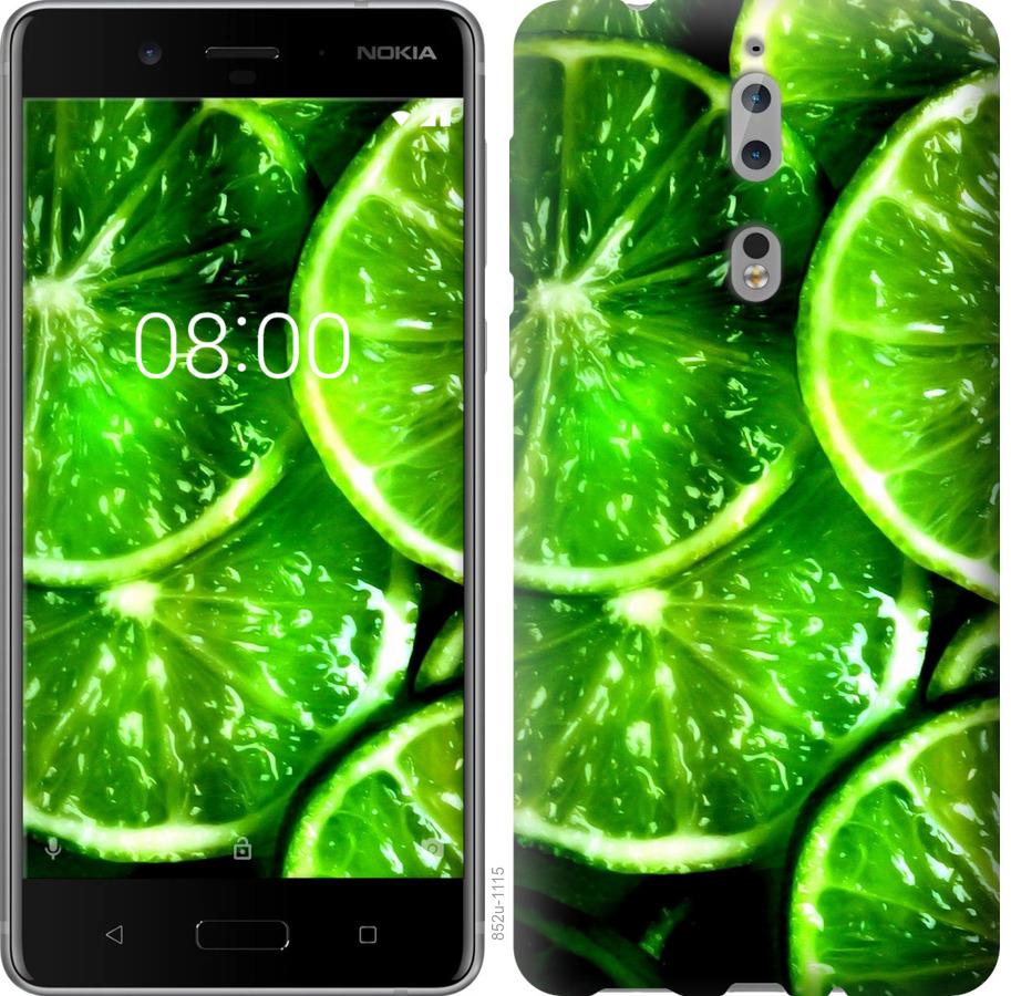 

Чохол на Nokia 8 Зелені часточки лимона