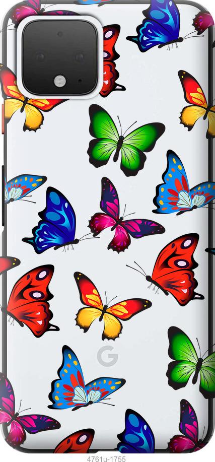 

Чехол на Google Pixel 4 Красочные мотыльки