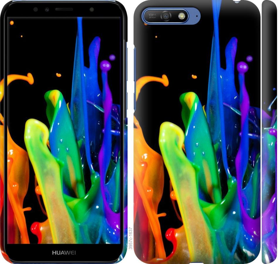 

Чохол на Huawei Y6 2018 бризки фарби