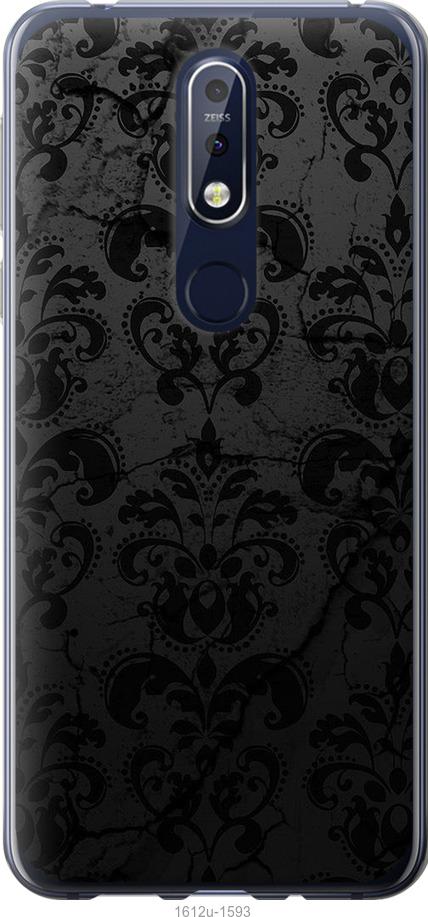 

Чехол на Nokia 7.1 узор черный