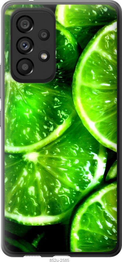 Чехол на Samsung Galaxy A53 A536E Зелёные дольки лимона