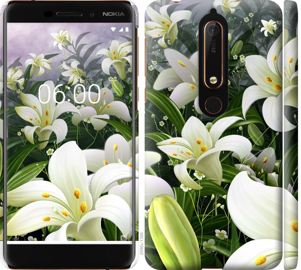 

Чохол на Nokia 6.1 білі лілії