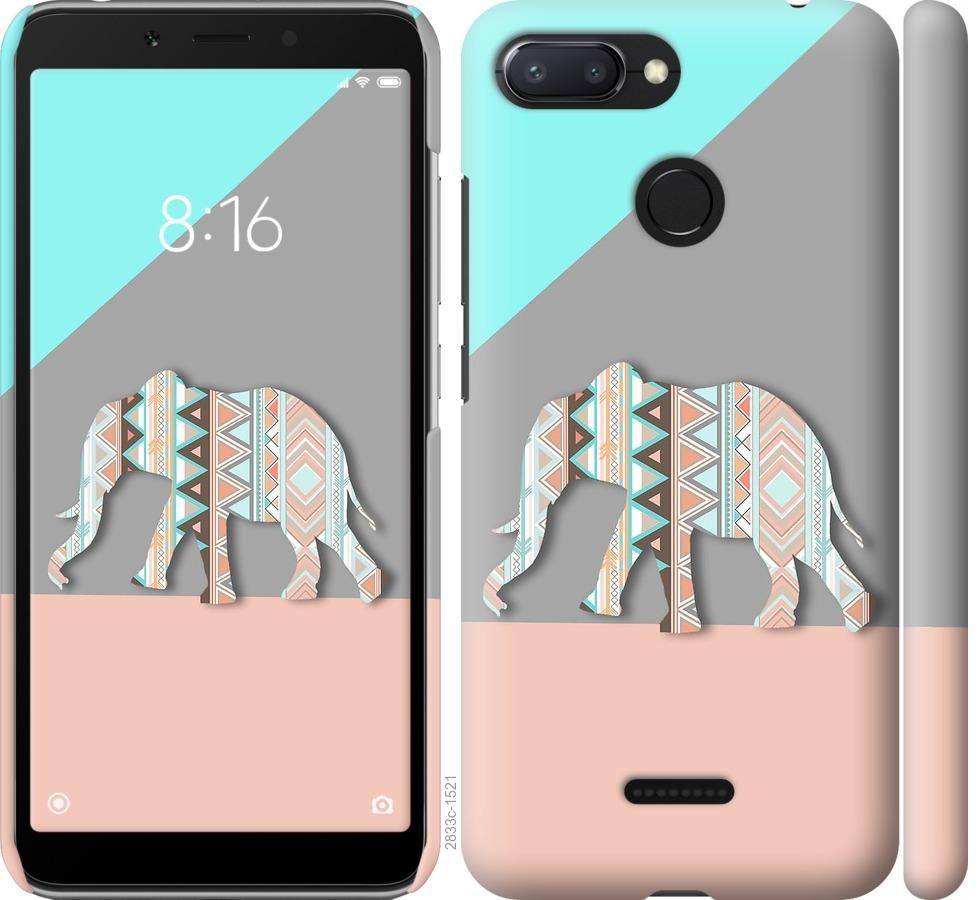

Чохол на Xiaomi Redmi 6 Візерунчастий слон
