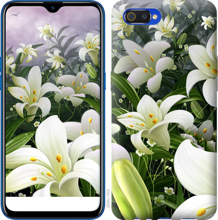 

Чохол на Realme C2 білі лілії