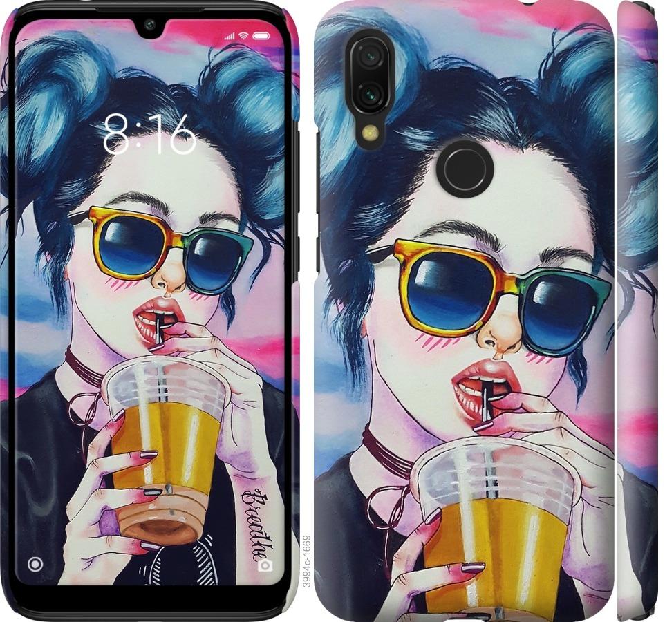 

Чехол на Xiaomi Redmi 7 Арт-девушка в очках