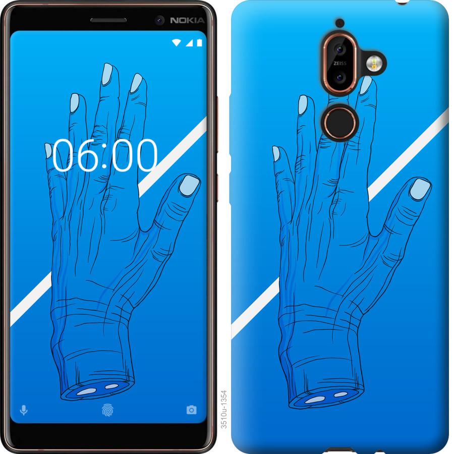 

Чехол на Nokia 7 Plus Синий, Рука, Линия, Градиент, Зомби, Глубина
