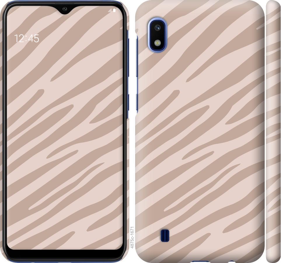 Чехол на Samsung Galaxy A10 2019 A105F Зебра беж