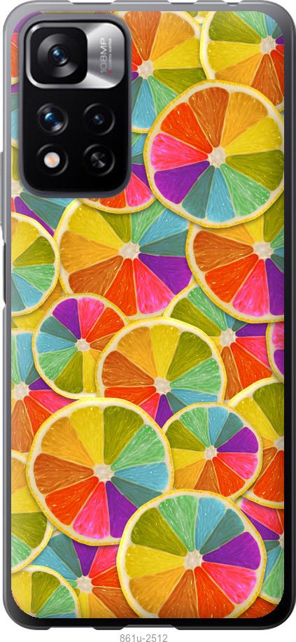 

Чехол на Xiaomi Redmi Note 11 Pro Разноцветные дольки лимона