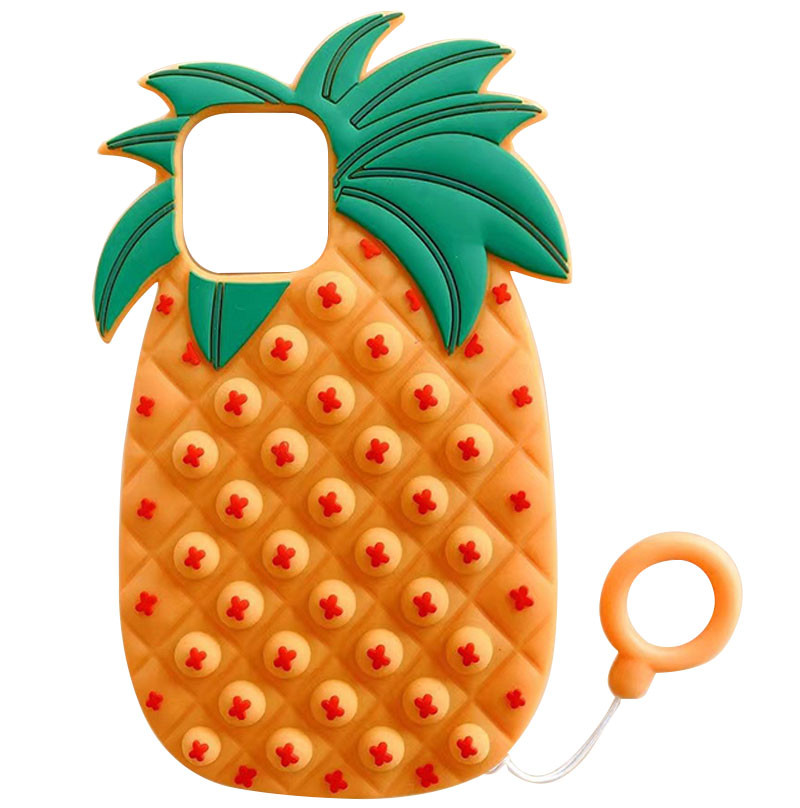 

Фигурный силиконовый 3D чехол-антистресс Pop it Ананас для Apple iPhone 12 Pro / 12 (6.1") (182234)