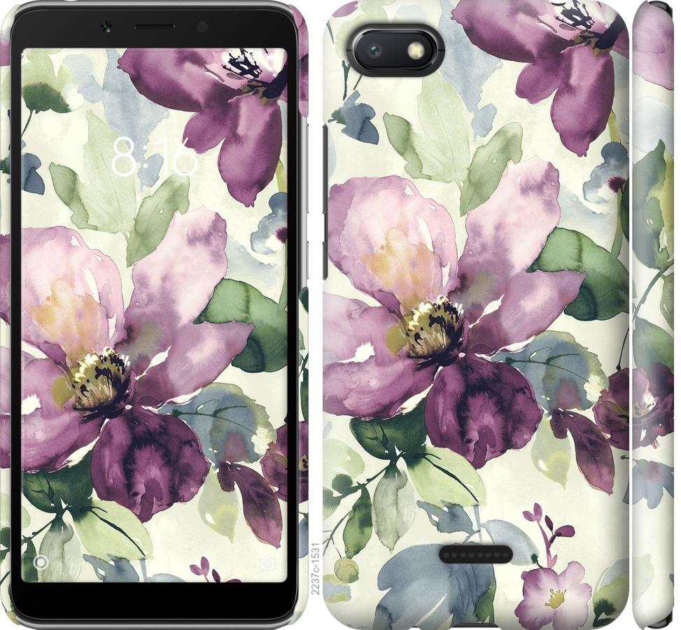 

Чохол на Xiaomi Redmi 6A Квіти аквареллю