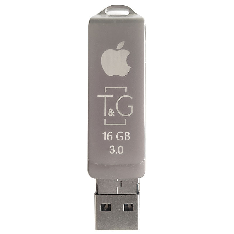 

Флеш-драйв T&G 004 Metal series USB 3.0 - Lightning, 16GB Серебряный (162457)