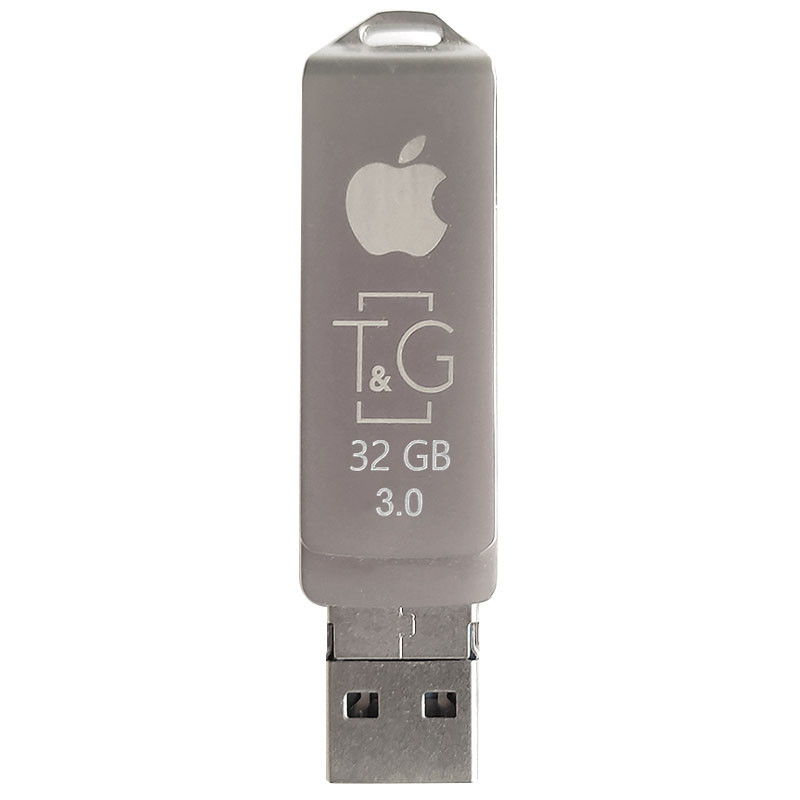 

Флеш-драйв T&G 004 Metal series USB 3.0 - Lightning - MicroUSB 32GB Серебряный (162459)