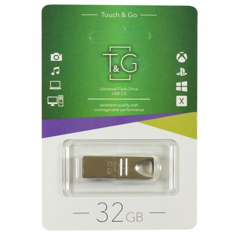 

Флеш-драйв USB Flash Drive T&G 117 Metal Series 32GB Серебряный (147876)