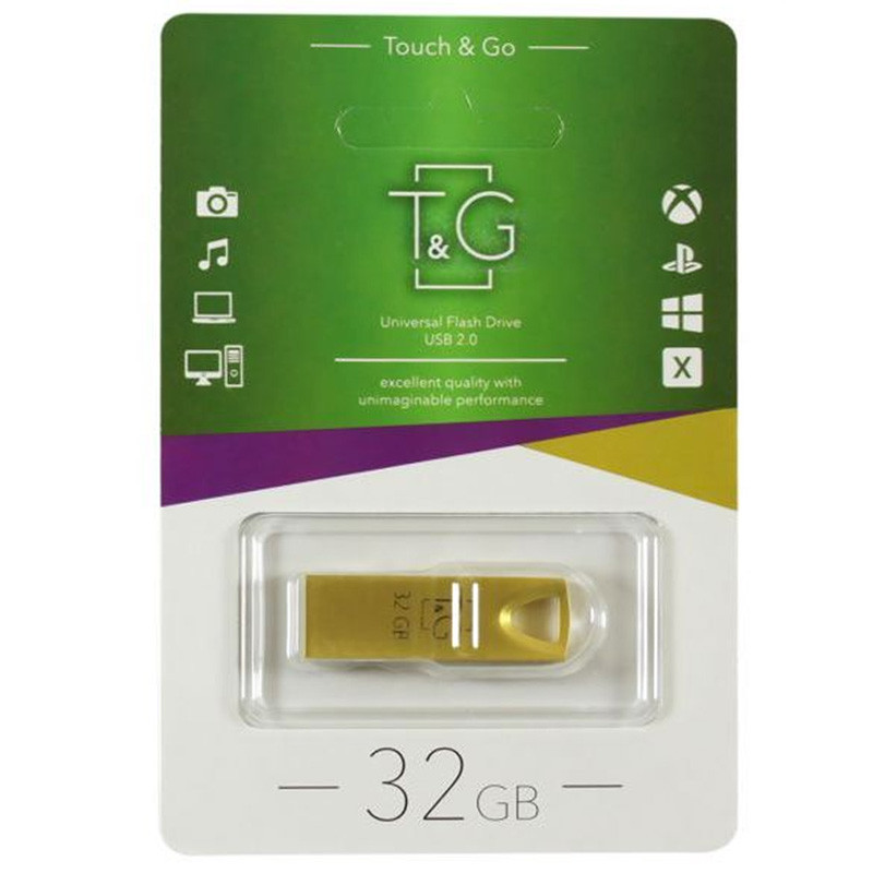 

Флеш-драйв USB Flash Drive T&G 117 Metal Series 32GB Золотой (147875)