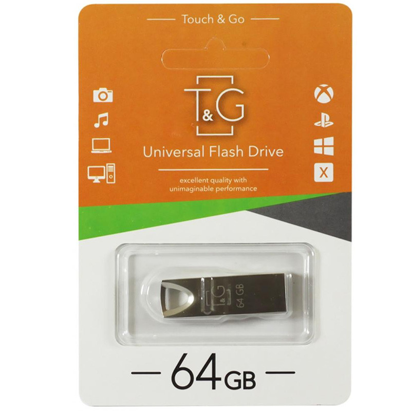 

Флеш-драйв Flash Drive T&G 117 Metal Series 64GB Серебряный (147880)