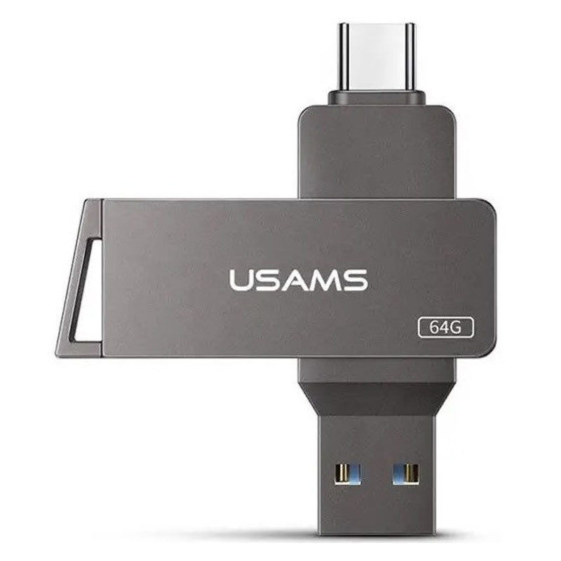 

Флеш накопитель USAMS US-ZB200 Type-C+ USB3.0 Rotatable High Speed Flash Drive 64 Gb (244114)