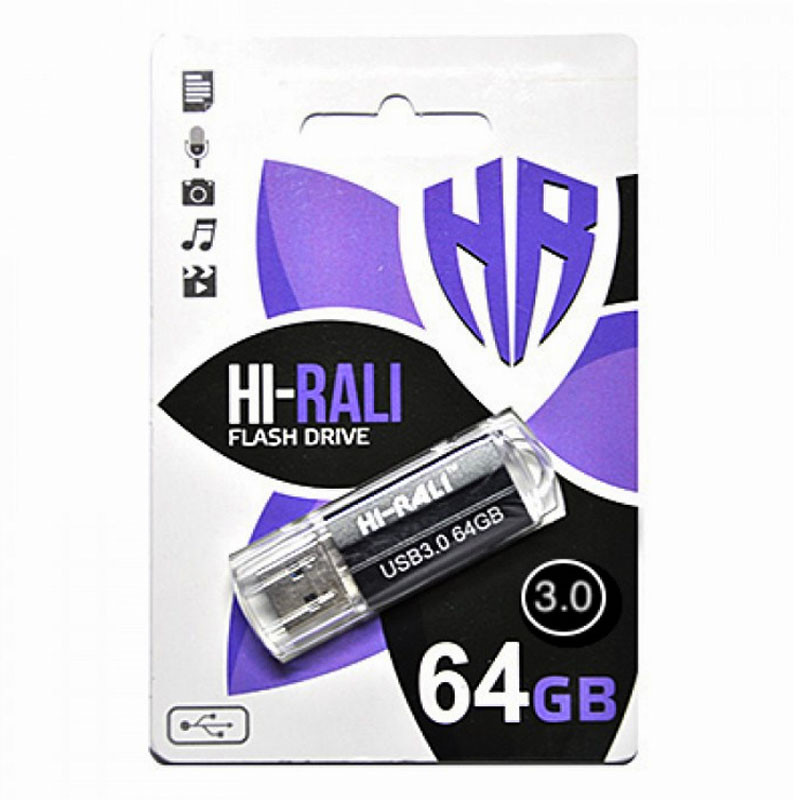 

Флеш накопитель USB 3.0 Hi-Rali Corsair 64 GB Бронзовая серия Черный (160995)