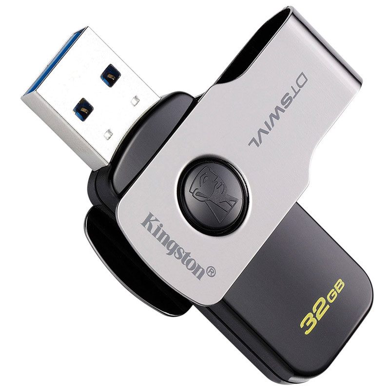 

Флеш накопитель USB 3.0 Kingston DT Swivel Design 32GB Черный (163156)