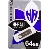 Флеш накопитель USB Hi-Rali Shuttle 64 GB Серебряная серия