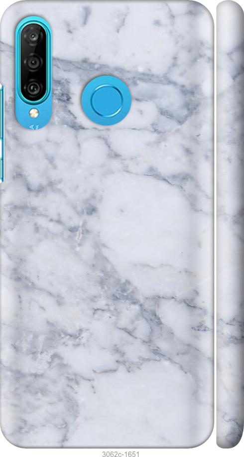 

Чехол на Huawei P30 Lite Голубой мрамор