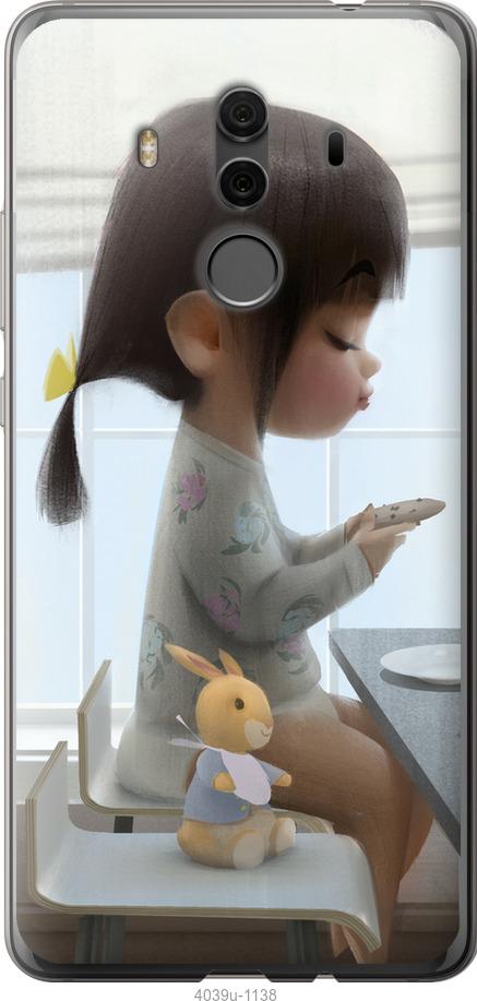

Чехол на Huawei Mate 10 Pro Милая девочка с зайчиком