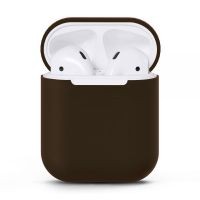 

Силиконовый футляр для наушников Airpods Slim Коричневый (96165)