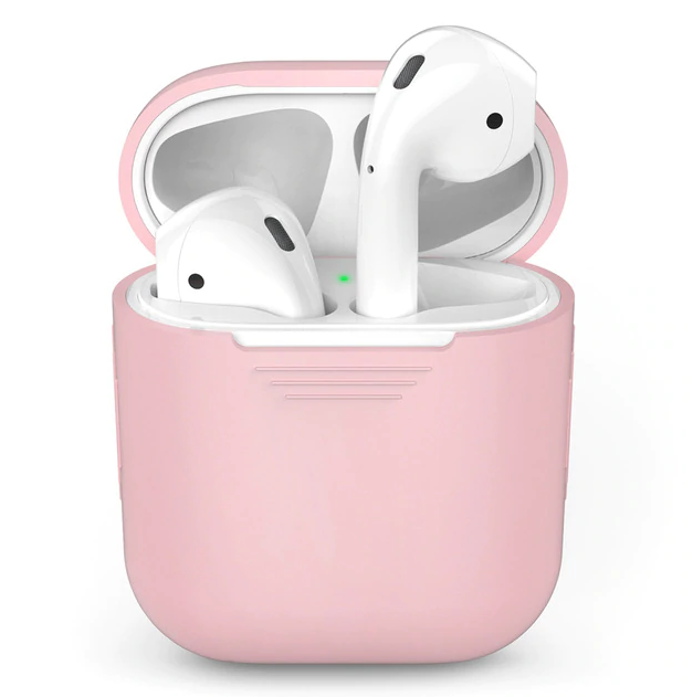 

Силиконовый футляр для наушников Airpods Slim Розовый (103851)