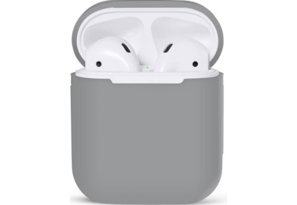 

Силиконовый футляр для наушников Airpods Slim Серый (96164)