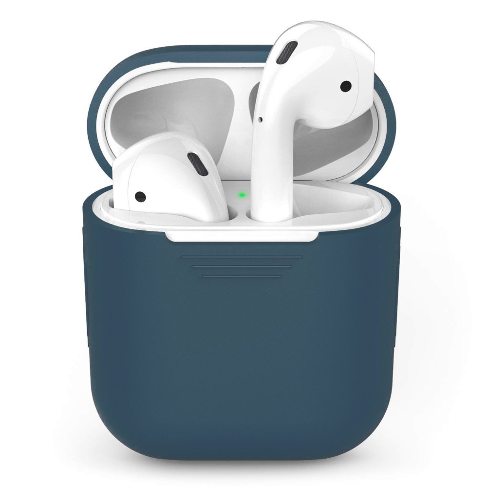 

Силіконовий футляр для навушників Airpods Ultra Slim (cosmos blue)